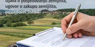 Produljuje se rok za dostavu dokaza o vlasništvu ili posjedu zemljišta